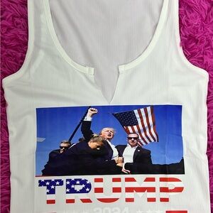 DONALD TRUMP CROP Graphic TEE Tank Top